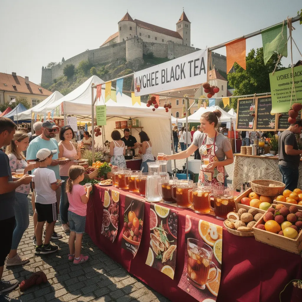 Licsi és fekete tea keveréke, mely egzotikus gyümölcsök illatát árasztja.